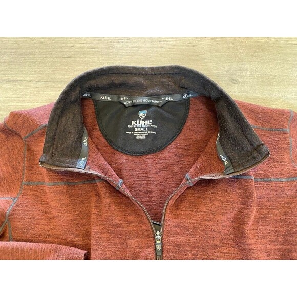 Kuhl Ryzr Fleece 1/4 Zip Pullover Sweater Men's Size Small Brown Rust Jacket - Picture 4 of 9